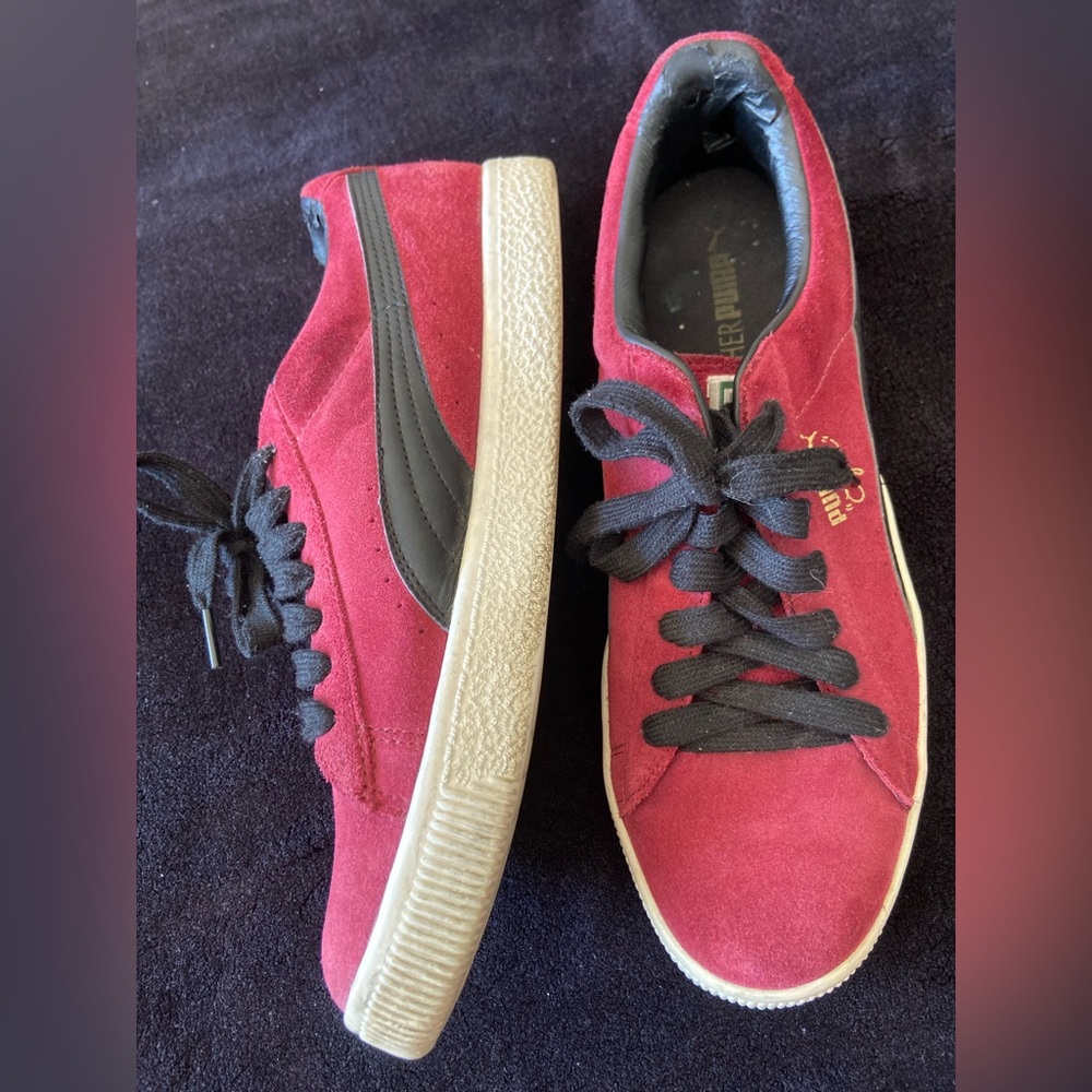 Puma Red and Black Vintage Sneakers
